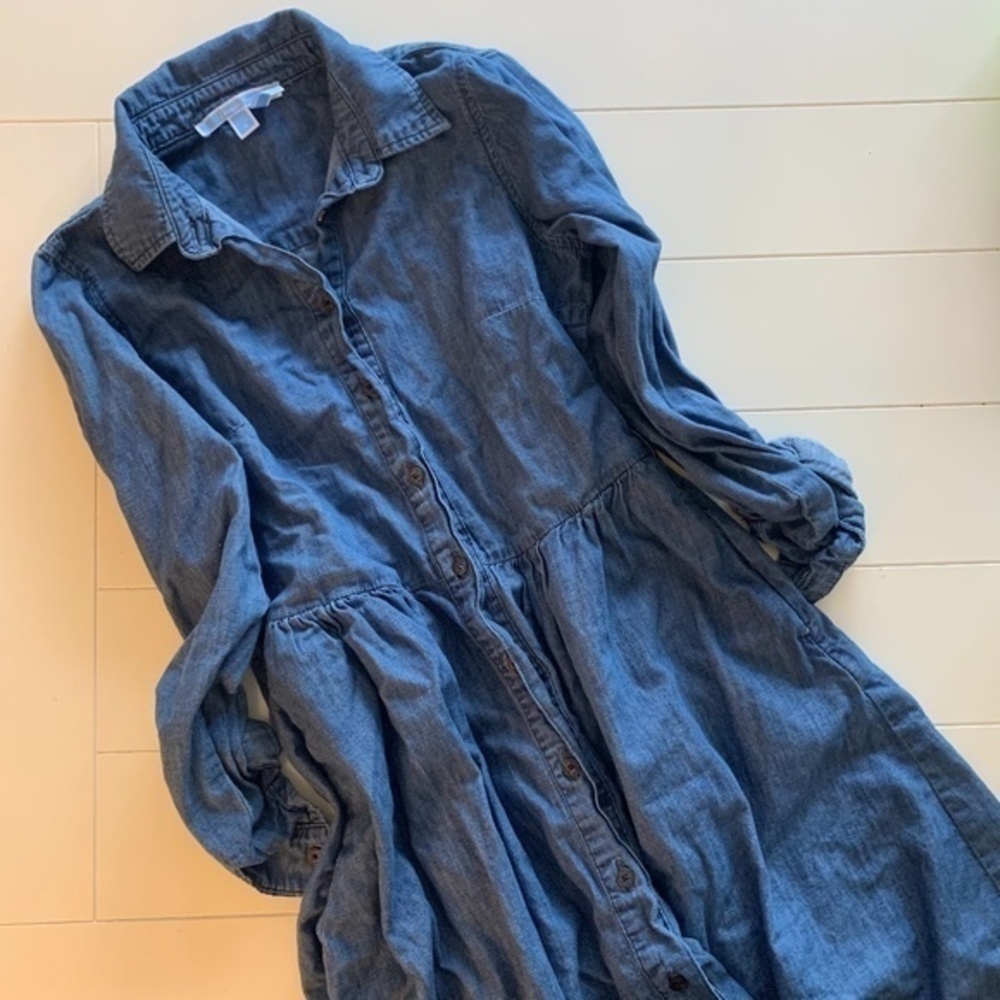 3/$25 Draper James Chambray Shirtdress sz 4 - Picture 3 of 9